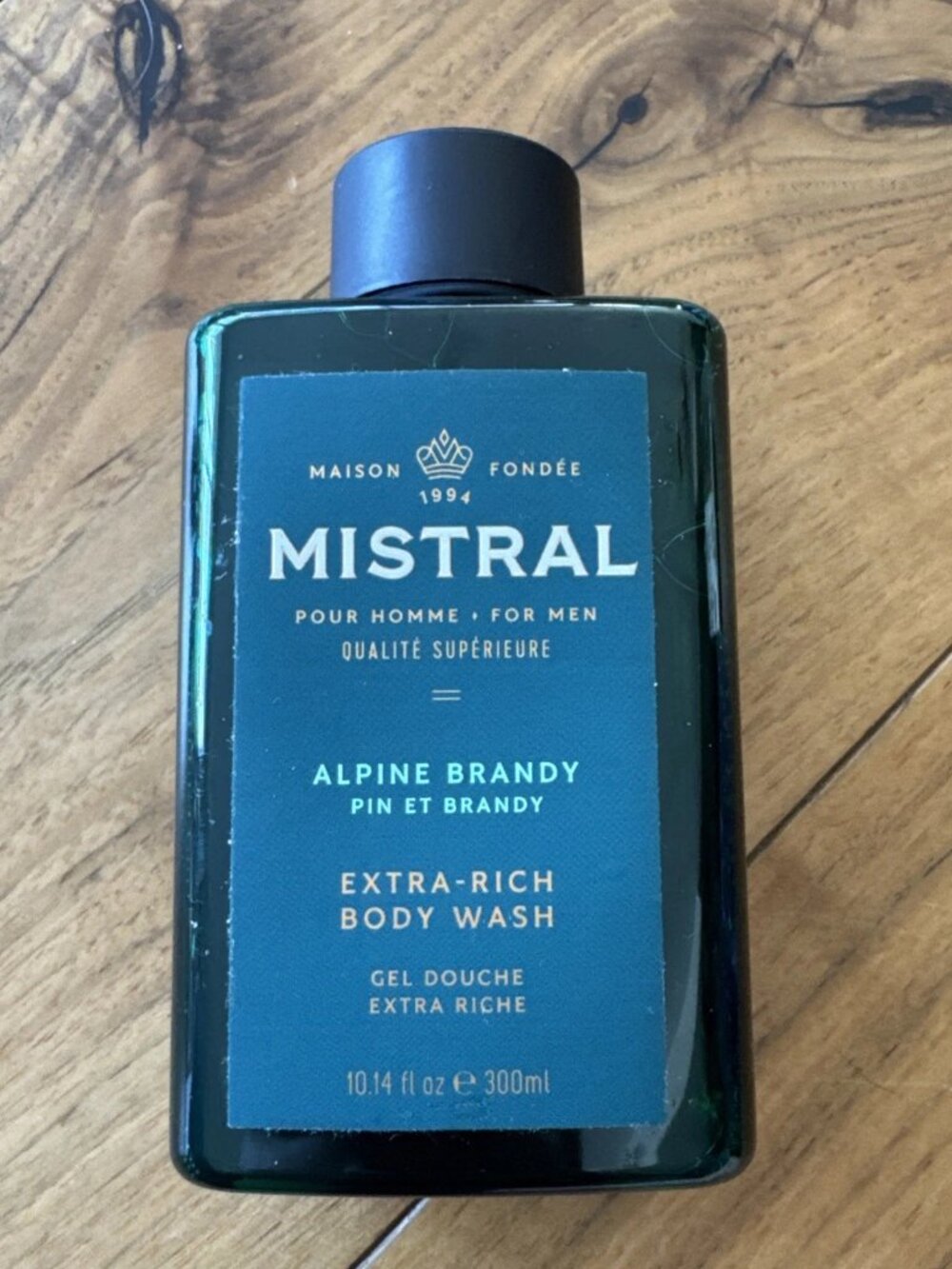 Mistral Men's Body Wash ALPINE BRANDY Pin Et Brandy Extra-Rich 10.14 oz. NEW gel